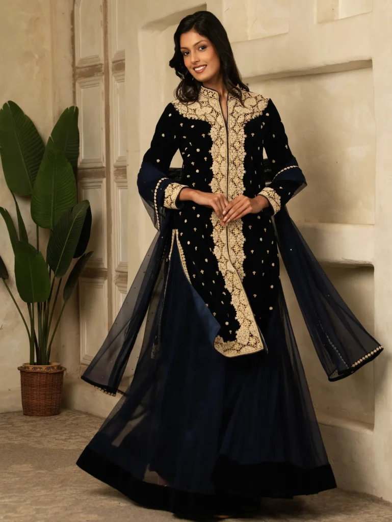 Midnight Blue Velvet Heritage Ensemble