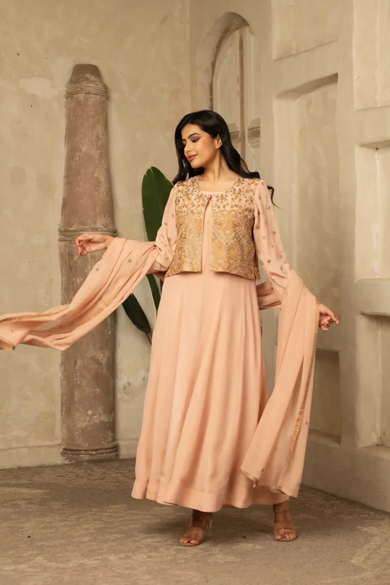 Blush Heritage Embroidered 4-Piece Ensemble