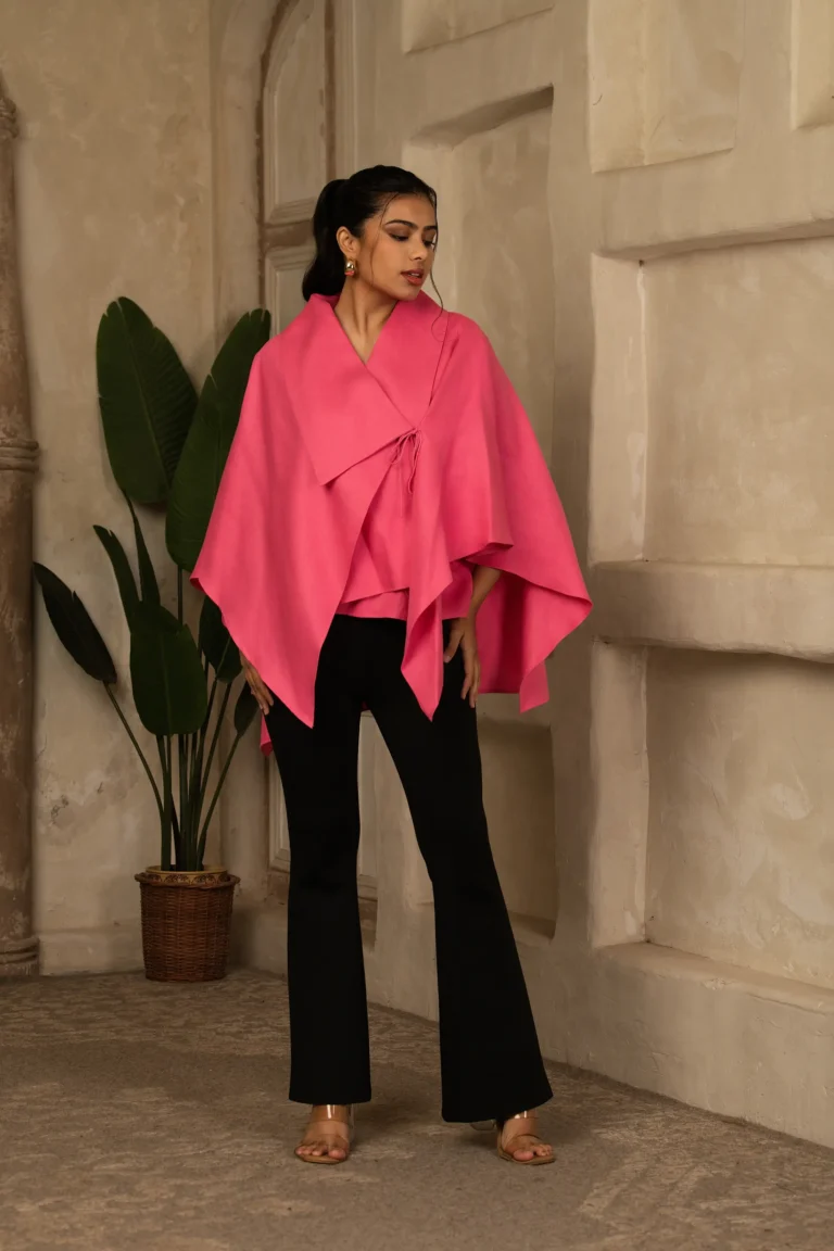 Overlap Kimono Pure Line Shirt | Flowing & Smart