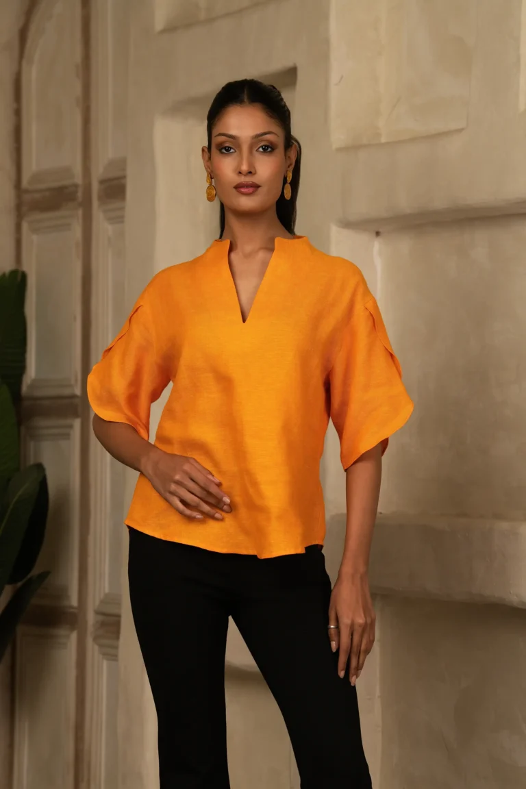 Structured Neckline Top