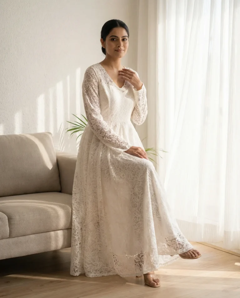 Ivory Lace Tulle Dress