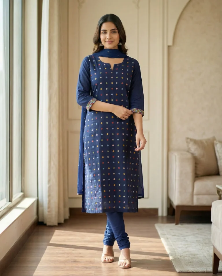 Neel Bindu Kurta Set