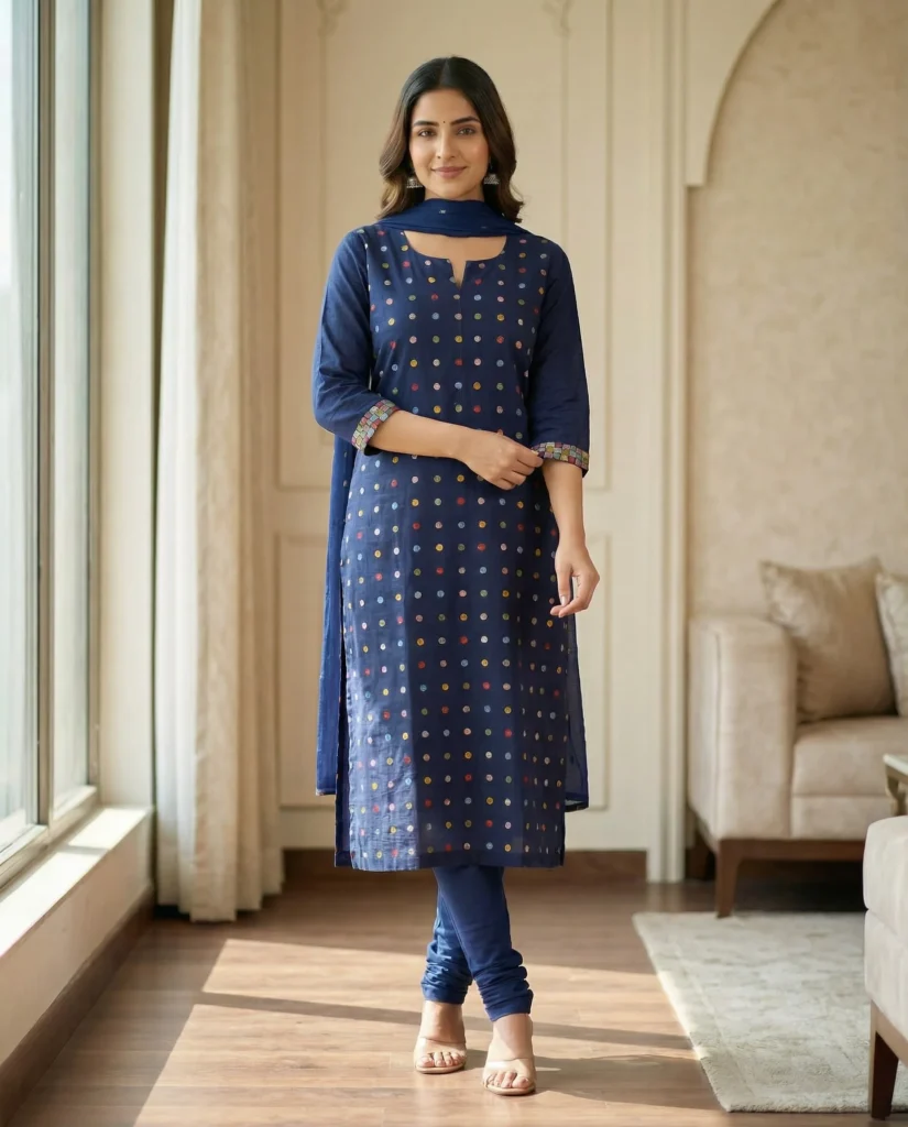 Neel Bindu Kurta Set