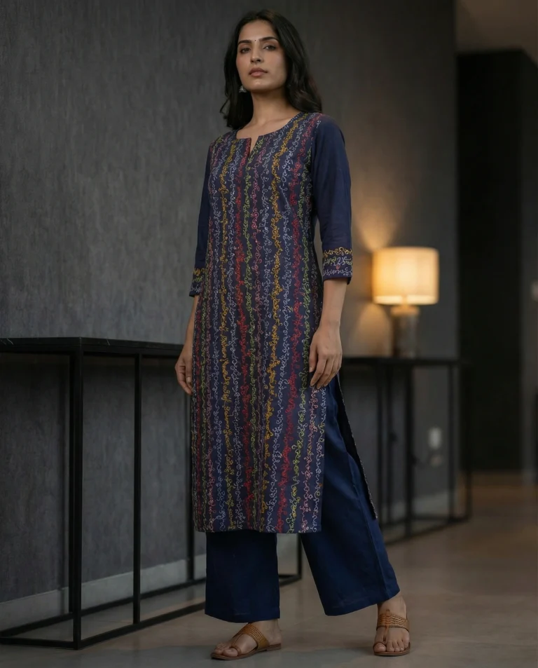 Neel Rekha Kurta Set