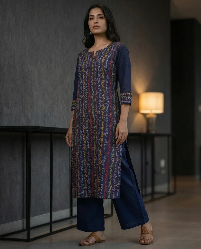 Neel Rekha Kurta Set