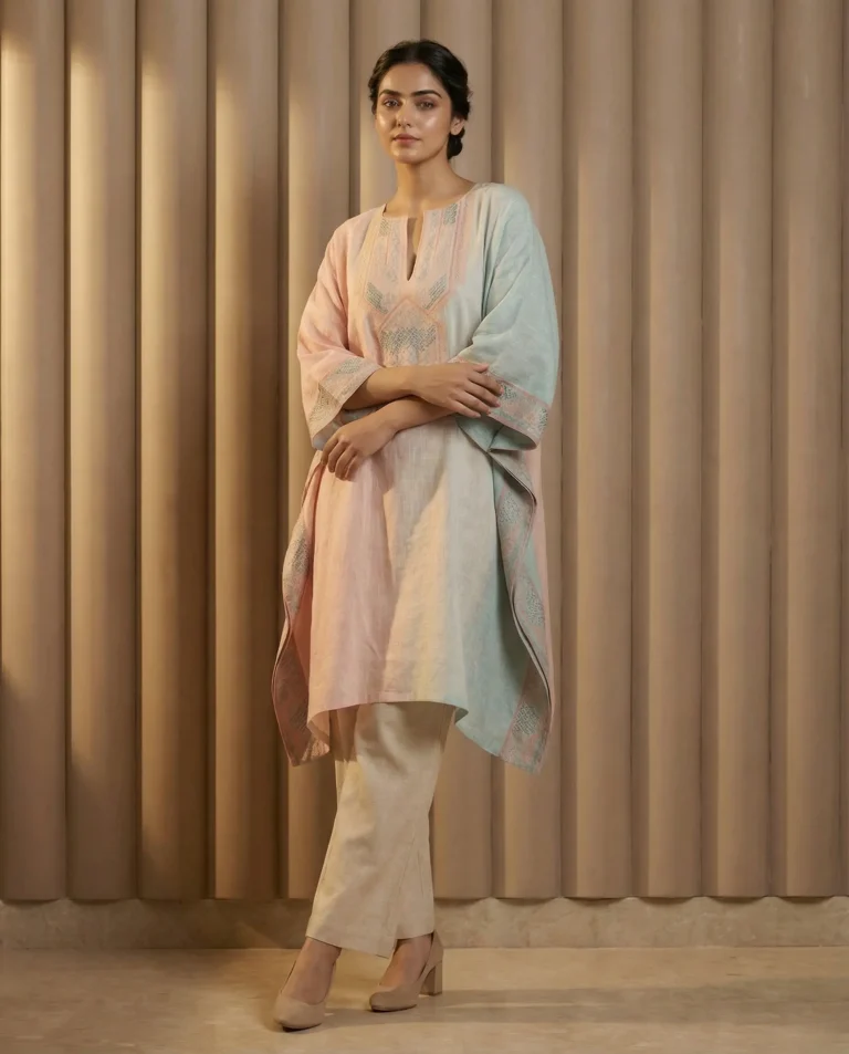 Pastel Linen Kurta Set